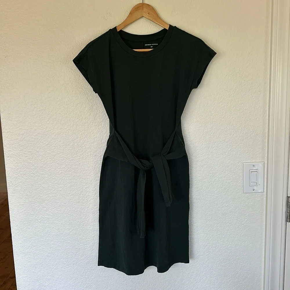 Universal Standard Misa Classic Jersey Tie Waist Dress Green Size 2 - 4